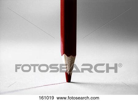 Front view of a red colored pencil View Large Photo Image Stock Photo - Front view of a red colored pencil. Fotosearch