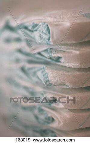 A stack of diapers View Large Photo Image Stock Photo - A stack of diapers. Fotosearch