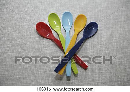 Colorful baby spoons on a table View Large Photo Image Stock Photography - Colorful baby spoons on a table. Fotosearch