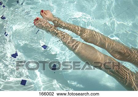 A woman's legs in a swimming pool View Large Photo Image Stock Image - A woman's legs in a swimming pool. Fotosearch