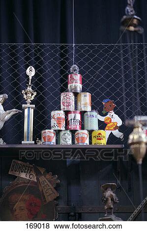 Front view of a group of stacked tin cans View Large Photo Image Stock Photo - Front view of a group of stacked tin cans. Fotosearch