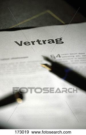 A contract with a pen View Large Photo Image Stock Photo - A contract with a pen. Fotosearch