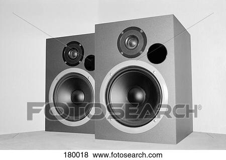Pair of silver speakers View Large Photo Image Stock Photo - Pair of silver speakers. Fotosearch