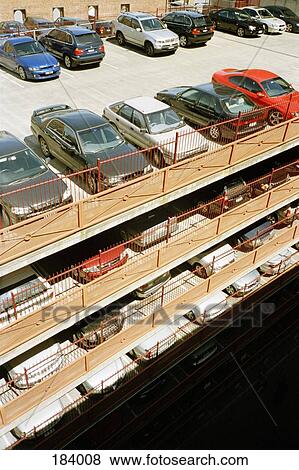 Stock Photo - Cars parked in multistorey car park. Fotosearch
