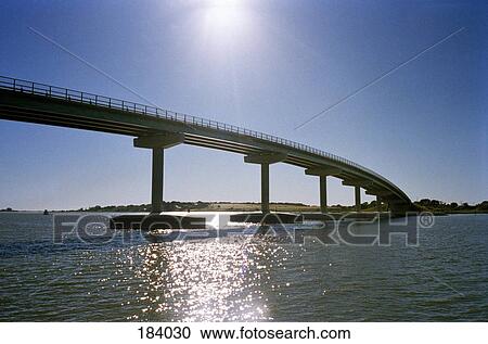 Modern bridge over water View Large Photo Image Stock Image - Modern bridge over water. Fotosearch