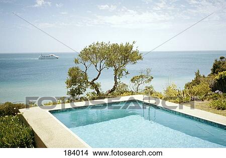 Swimming pool with view of Port Phillip Bay, Melbourne, Australia View Large Photo Image Picture - Swimming pool with view of Port Phillip Bay, Melbourne, Australia. Fotosearch