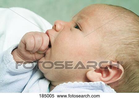 Profile of newborn baby View Large Photo Image Stock Photography - Profile of newborn baby. Fotosearch