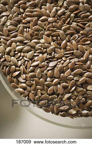Bowl of flax seeds View Large Photo Image Stock Photo - Bowl of flax seeds. Fotosearch
