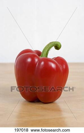A red bell pepper View Large Photo Image Stock Photo - A red bell pepper. Fotosearch