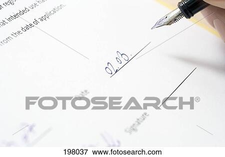 A person writing the date on a contract View Large Photo Image Stock Photo - A person writing the date on a contract. Fotosearch