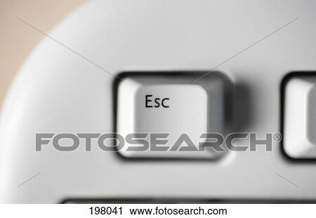 Stock Image - An escape key on a computer keyboard. Fotosearch