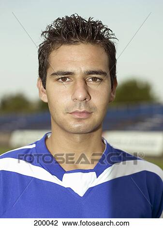 A portrait of a soccer player View Large Photo Image Stock Image - A portrait of a soccer player. Fotosearch
