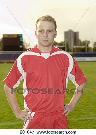A portrait of a soccer player View Large Photo Image Stock Photo - A portrait of a soccer player. Fotosearch