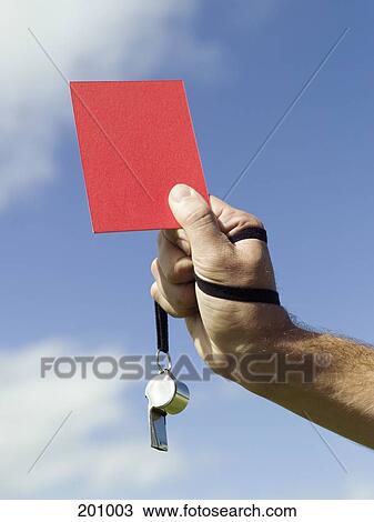 A soccer referee holding up a red card View Large Photo Image Stock Image - A soccer referee holding up a red card. Fotosearch