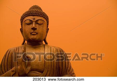 Wooden carving of Buddha View Large Photo Image Stock Image - Wooden carving of Buddha. Fotosearch