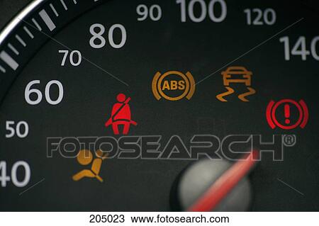 Car speedometer with illuminated seat belt sign View Large Photo Image Stock Image - Car speedometer with illuminated seat belt sign. Fotosearch