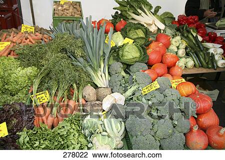 Assorted vegetables at market View Large Photo Image Stock Image - Assorted vegetables at market. Fotosearch