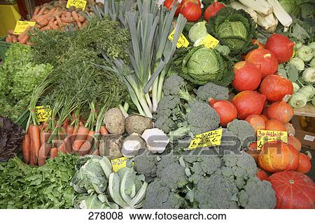Assorted vegetables at market View Large Photo Image Stock Photo - Assorted vegetables at market. Fotosearch