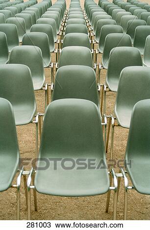 Rows of empty chairs View Large Photo Image Stock Image - Rows of empty chairs. Fotosearch