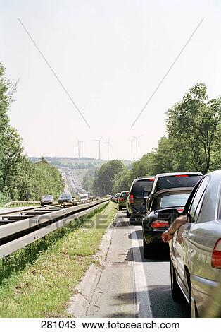 Traffic jam on highway View Large Photo Image Stock Image - Traffic jam on highway. Fotosearch