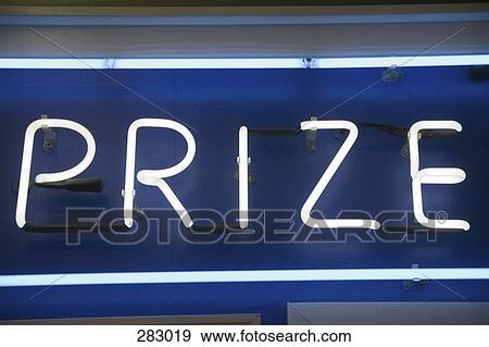 ‘Prize’ neon sign View Large Photo Image Stock Photo - ‘Prize’ neon sign. Fotosearch