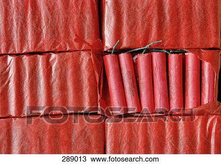 Stock Image - Box of fireworks. Fotosearch