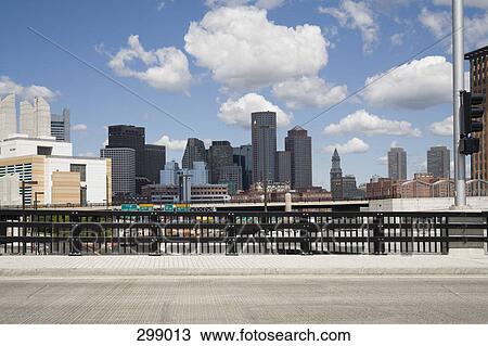 View of cityscape from bridge, Boston, Massachusetts View Large Photo Image Stock Image - View of cityscape from bridge, Boston, Massachusetts. Fotosearch