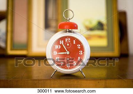 Stock Image - Close-up of alarm clock. Fotosearch