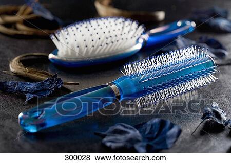 Close-up of two hairbrushes View Large Photo Image Stock Photo - Close-up of two hairbrushes. Fotosearch