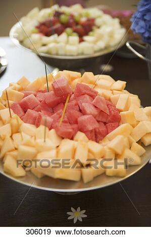 Stock Photo - Close-up of buffet food on table. Fotosearch