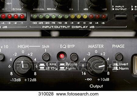 Close-up of dials on amplifier View Large Photo Image Stock Photo - Close-up of dials on amplifier. Fotosearch