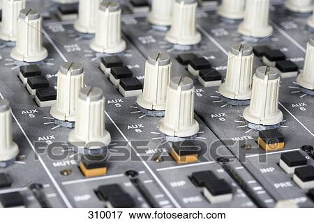 Close up of sound mixer View Large Photo Image Stock Photo - Close up of sound mixer. Fotosearch