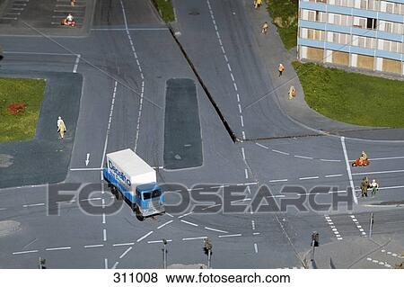 Model of truck crossing intersection View Large Photo Image Stock Photo - Model of truck crossing intersection. Fotosearch