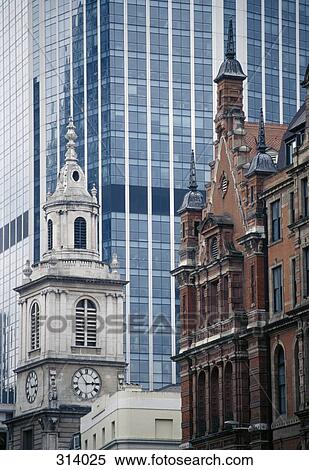 Buildings in business district, London, England View Large Photo Image Stock Photography - Buildings in business district, London, England. Fotosearch
