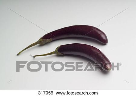 Two Japanese eggplants View Large Photo Image Stock Photograph - Two Japanese eggplants. Fotosearch