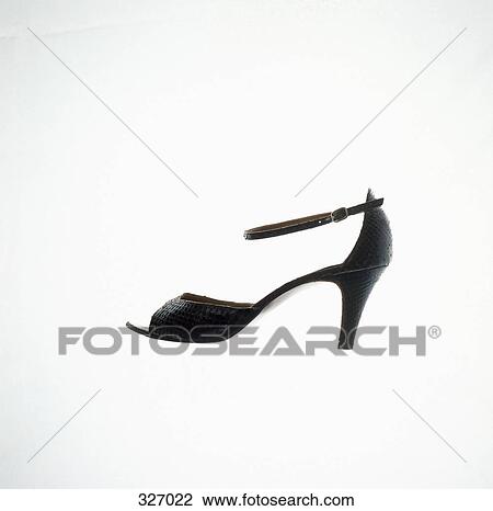 Stock Image - Black high heel. Fotosearch