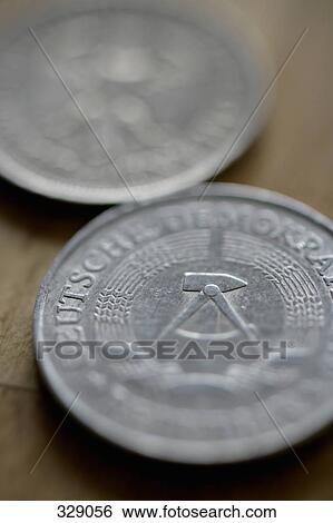 Coins from the GDR View Large Photo Image Stock Photograph - Coins from the GDR. Fotosearch