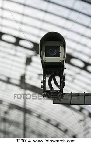 Picture - Mounted security camera. Fotosearch