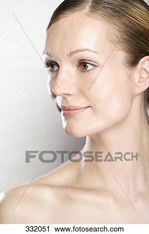 Portrait of woman smiling View Large Photo Image Stock Image - Portrait of woman smiling. Fotosearch
