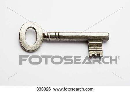 Old-fashioned silver key View Large Photo Image Stock Photograph - Old-fashioned silver key. Fotosearch