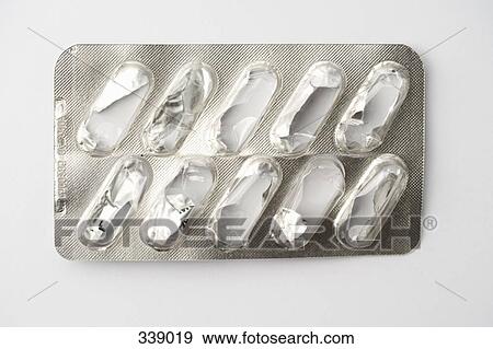 Empty blister pack View Large Photo Image Stock Photo - Empty blister pack. Fotosearch