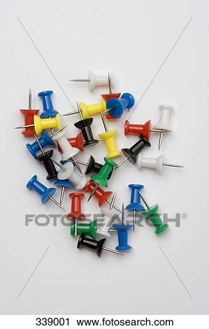 Stock Image - group of push pins. Fotosearch