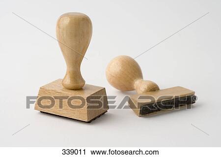 Stock Image - Two rubber stamps. Fotosearch