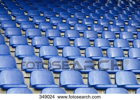 Picture - Empty seats in a sports stadium. Fotosearch
