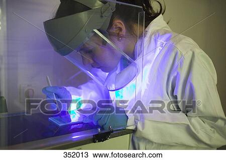Scientist using scalpel and ultraviolet light for DNA isolation View Large Photo Image Stock Image - Scientist using scalpel and ultraviolet light for DNA isolation. Fotosearch