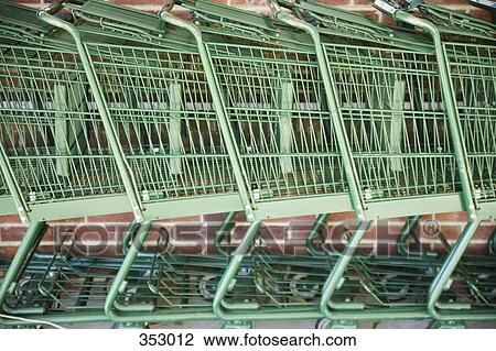 Stock Image - Shopping trolleys. Fotosearch