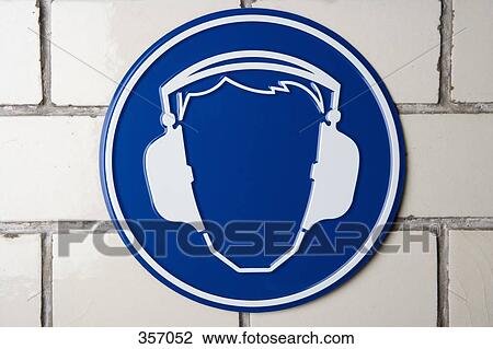 ‘Ear protectors’ caution sign View Large Photo Image Stock Image - ‘Ear protectors’ caution sign. Fotosearch