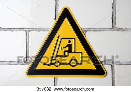 ‘Forklift’ warning sign View Large Photo Image Stock Image - ‘Forklift’ warning sign. Fotosearch