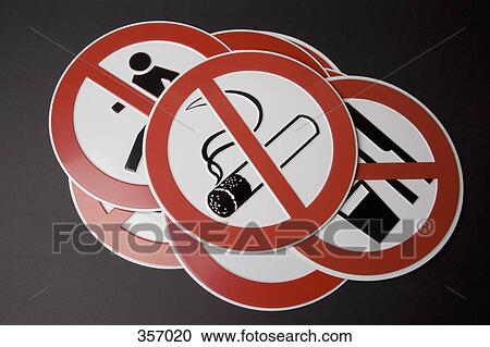 Various restriction signs View Large Photo Image Stock Image - Various restriction signs. Fotosearch