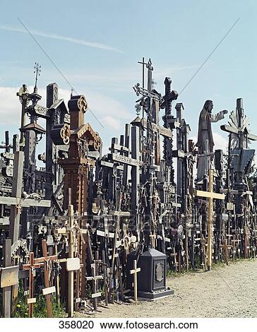 Stock Image - ‘Hill of Crosses’, near Šiauliai, Lithuania. Fotosearch